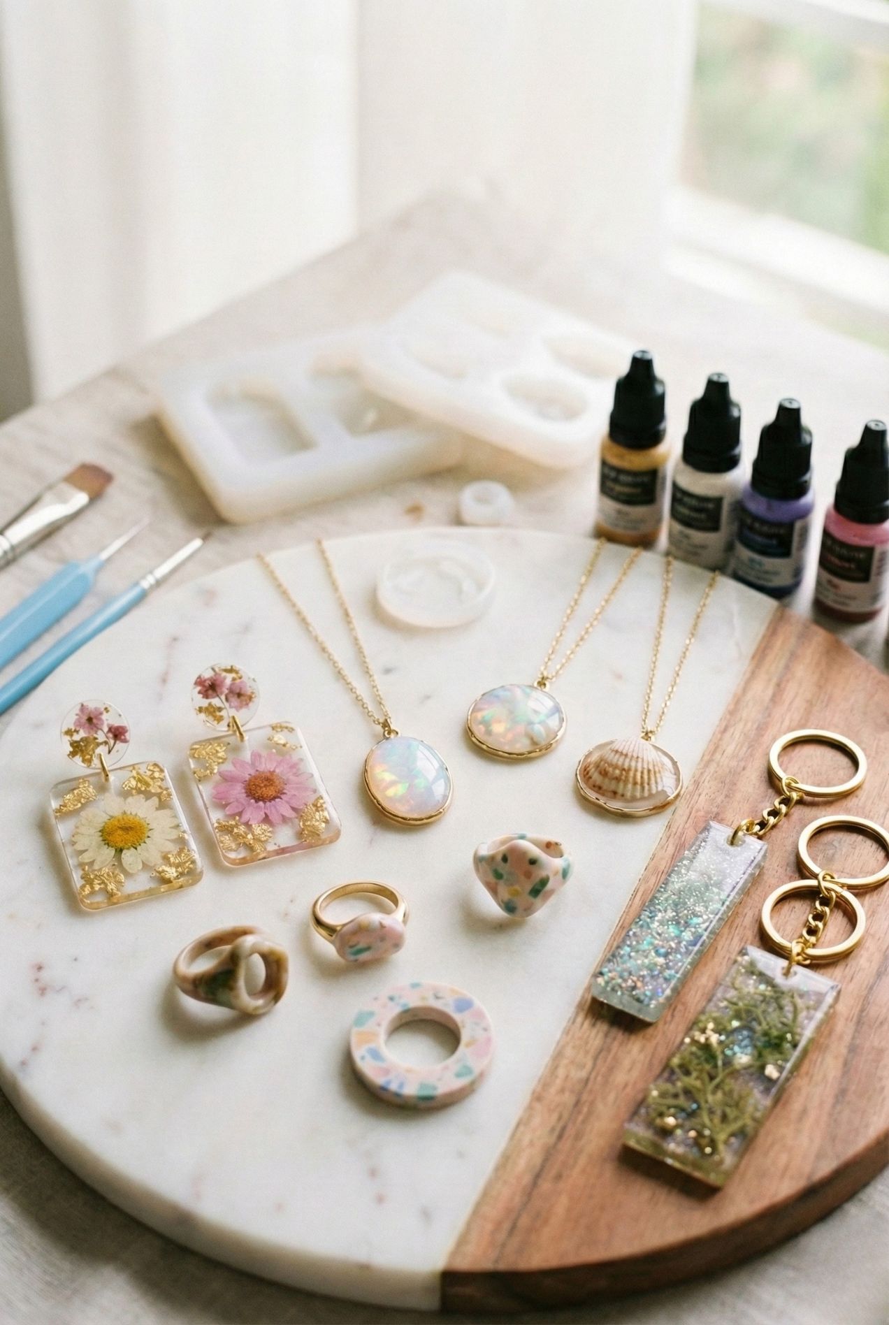 Creación de accesorios artesanales en resina